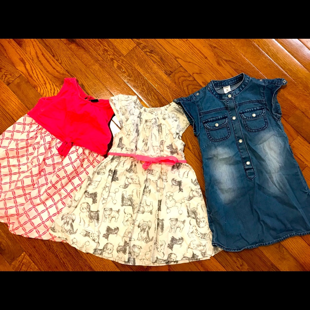 Bundle of 4 pieces ... 3 dresses and one romper